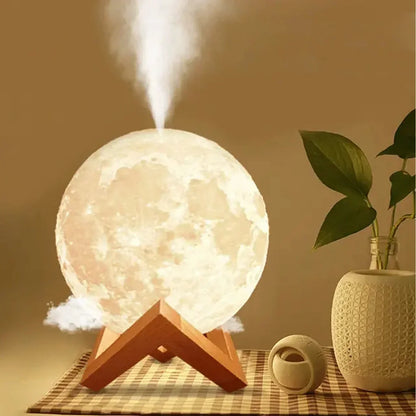 Humidifier Aromatizer Luminaire Lampshade Full Moon 3D Lamp Light Diffuser Aroma Essential Oil USB Ultrasonic